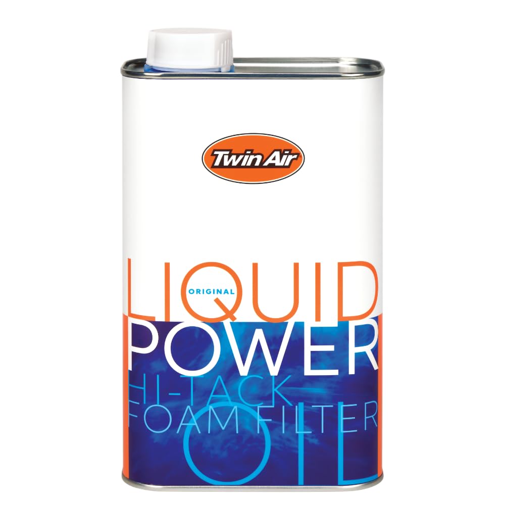 Liquid Power Air Filter Oil (1 Liter) - High Performance Blue Formula for Superior Dust Trapping, Waterproof Protection on Foam Filters for Motocross, Dirt Bikes, ATVs, & Powersports Engines