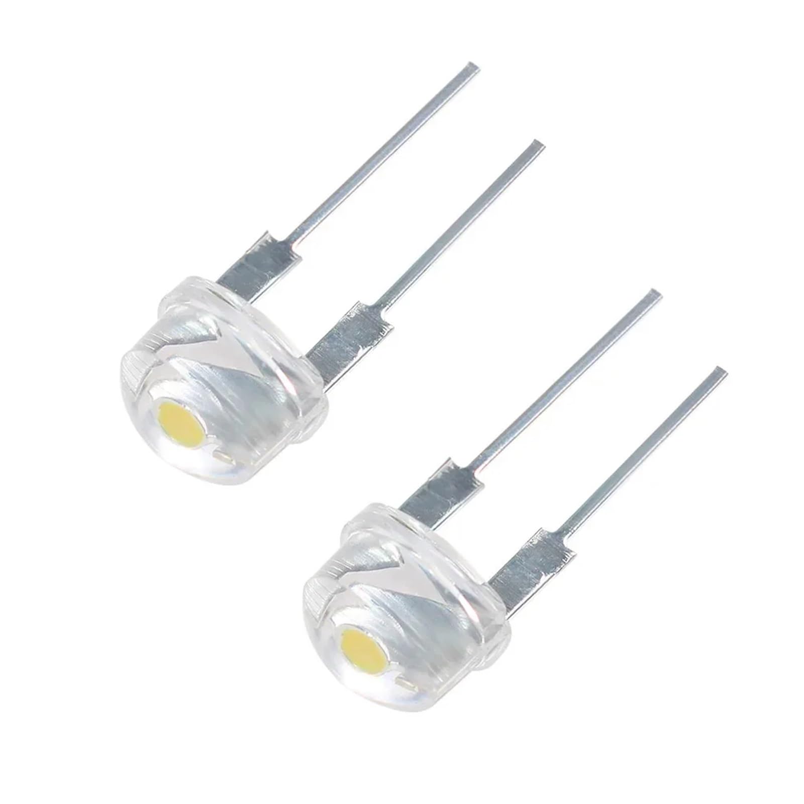 10-50PCS Cappello Di Paglia Led 8mm Blu Verde Rosso Giallo Bianco Bianco Caldo LED Diodo Emettitore Di Luce Super Luminoso F8 0.3W 0.5W 0.75W(20PCS-Green)