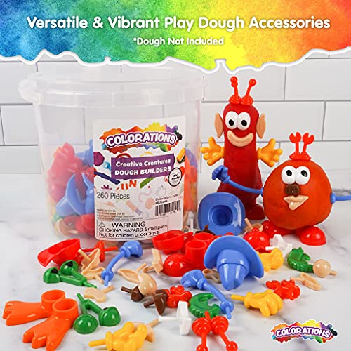 Colorations - Buildme Creative Creatures Dough Builders (Includes 260 Pieces) - Dough & Molding Clay Accessories For Kids - Screen-Free Play Time - Builds Animals & Characters #TOP1
