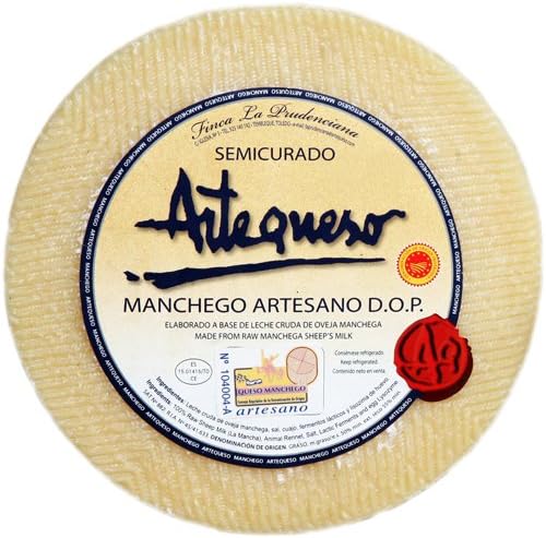 Semi-Cured Sheep Cheese ‘DO Manchego’ (3.2 kg) - Artequeso