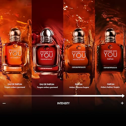 Image of Armani Beauty - Stronger With You Intensely - Cologne for Men - Fougere Ambery Woody Men's Fragrance - Pink Pepper, Lavender, Vanilla Notes