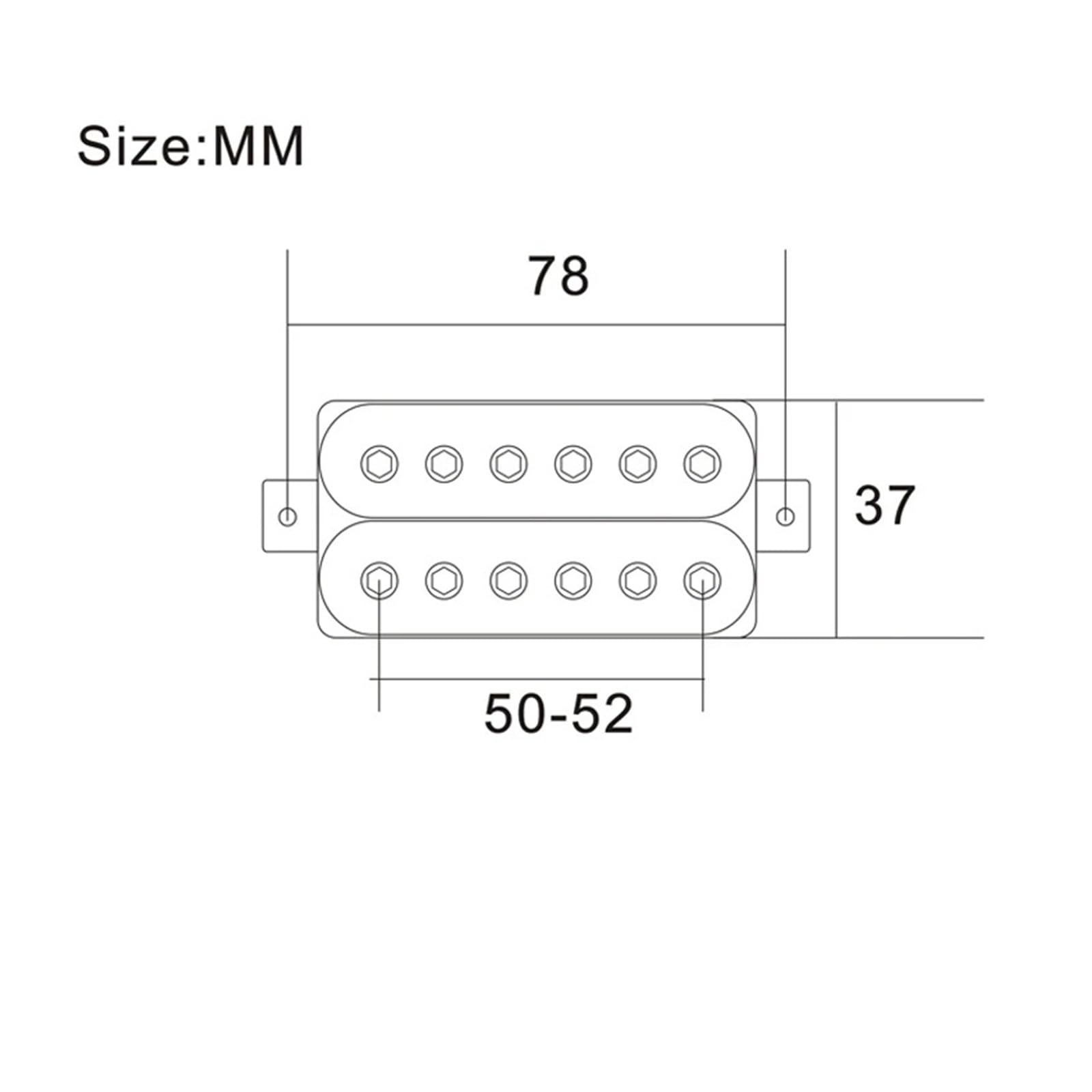 Pastilla Humbucker Alnico 5 Vintage, pastilla de puente de guitarra eléctrica de doble bobina, piezas de guitarra negras, sonido cálido, negro(2 Set,Black Hexagonl Screw)