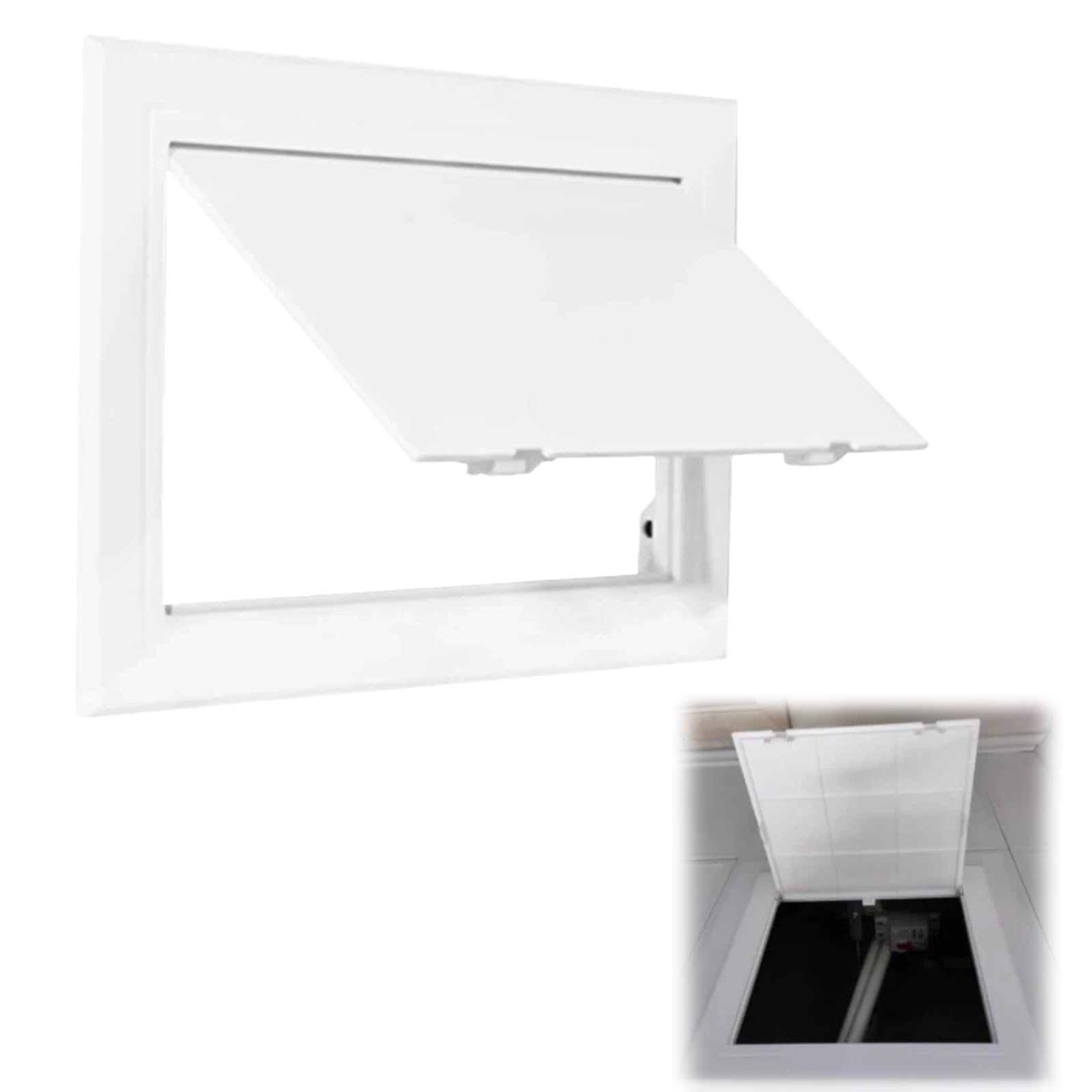 Access Panel 150x200 mm, Paintable Easy Access Doors with Hidden Hinges, Flush Fit ABS Inspection Hatch for Drywall, Wall and Ceiling Electrical Plumbin