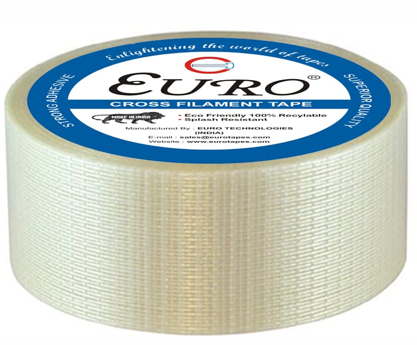 EURO® Cross Filament Tape For Cricket Bat Repair Tape & Heavy Duty Packing Tape (02 inch X 25 Meters) (B0D2HMB6WS) Amazon Price History, Amazon Price Tracker