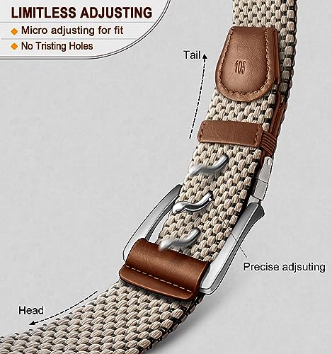Image of BULLIANT Men Belt Rerversible Golf Belt Stretch Braided for Gift Men 1 3 /8 inch-2 In 1 Belt