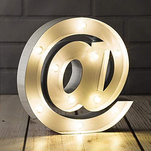 Image of DesiDiya LED Marquee Alphabet Letters Light Sign for Decoratrion Decor Walls Hanging Birthday Party Light (Symbol-@)