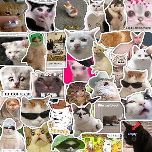 BulbaCraft 100Pcs Cat Meme Stickers