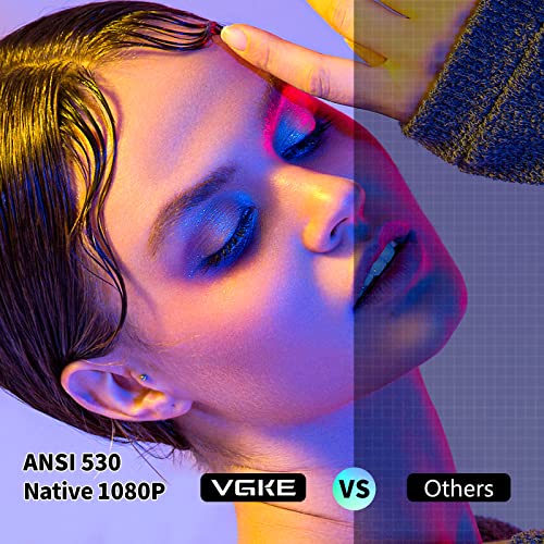 Vgke Smart Projector T28S[Upgraded] 15000L/580 Ansi Ultra High Definition 1080P, Supports 4K Wifi Projector, 4D Keystone Correction, Lcd Ultra-High Brightness Video Projector 300" Ios/Android #TOP1