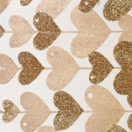 Etui de 10 feuilles Papiers du Monde, 80 g/m², 50x70 cm, thème Cœur doré