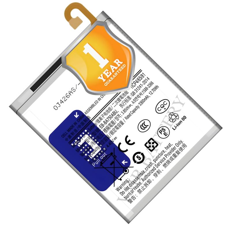 Image of Original EB-BA750ABU Battery Compatible for Samsung Galaxy A7 (2018) (SM-A750F) | A8s (SM-G887F) | A10 (SM-A105F) | M10 (SM-M105F) - (3400mAh) - 1 Year Warranty K7
