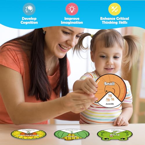 Kasfalci SMZQ-1 Life Cycle Toys For Kids,Animal Plant Insect Bug Ladybug Butterfly Tadpole To Frog Kit,Montessori Learning & Education Toys,Preschool Science Learning Activities thumb #3