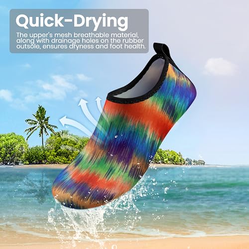 Image of SEEKWAY Water Shoes Women Men Adult Quick-Dry Aqua Socks Barefoot Non Slip for Beach Swim River Pool Lake surf Black SK002(U)