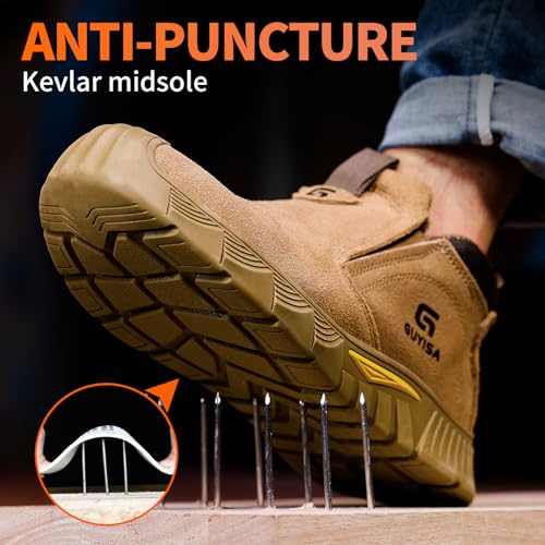 Image of Welding Boots for Men Slip On Work Boots for Men Fireproof Steel Toe Boots Men's Steel Toe Shoes Indestructible Safety Toe Shoes Construction Boots for Welder Men's Work Shoes.