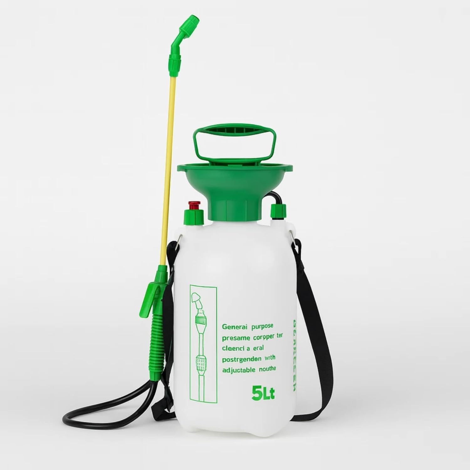 5L/8L Garden Pressure Sprayer Bottle Manual Handheld Weed Control Sprayer with Adjustable Nozzle Extended Lance & Shoulder Strap High Pressure Portable Spray Bottle (5 Litre Pressure Sprayer)