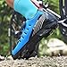 Kushike Men's Women's Mountain Bike Shoes with SPD Cleats, MTB Cycling Spin Shoes for Peloton, Outdoor Indoor Riding, Blue