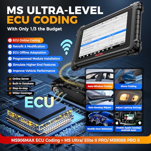 Autel Scanner MaxiSYS MS906 MAX, 2026 10'' MS906MAX 2.0 Ver. of MS906 PRO MS908S MK908 II, Lite of Elite 2 PRO, Top Scan Tool Bidirectional, 3000+ Active Test, 40+ Resets, CAN FD DoIP Auto Scan2.0 FCA - Image 5