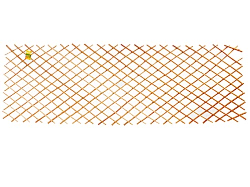 Backyard-X-Scapes-Expandable-Peeled-Carbonized-Willow-Wood-Trellis-for-Climbing-Plants-Lattice-Panel-Fence-Support-36-in-H-x-72-in-L Backyard X Scapes Expandable Peeled Carbonized Willow Wood Trellis for Climbing Plants Lattice Panel Fence Support 36 in H x 72 in L