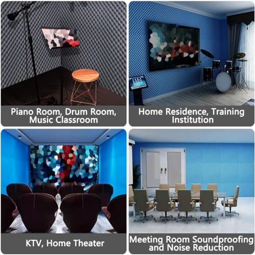 Insonorisation efficace avec ce panneau acoustique bleu 3cm auto-adhésif - 7