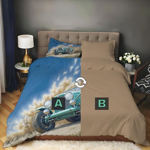 Housse de couette rallye vintage pour une chambre style évasion