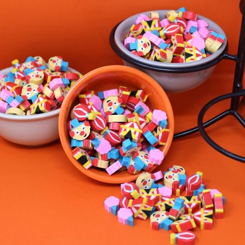 Borradores de carnaval a granel de papelería creativa con 300 gomas para lápiz 3