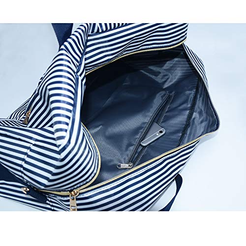 Foldable Travel Bag Water Resistant Travel Duffle Bag with Lining and Shoulder Strap UPGRADE