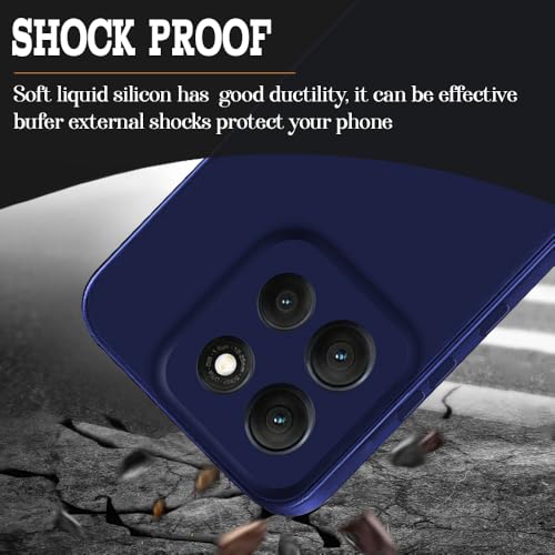 Image of Back Cover Compatible With Motorola Moto G86 5G / G86 Power 5G | Full Camera Protection | Premium Liquid Silicon Case | Flexible Bumper Case for Motorola Moto G86 5G / G86 Power 5G (Dark Blue)