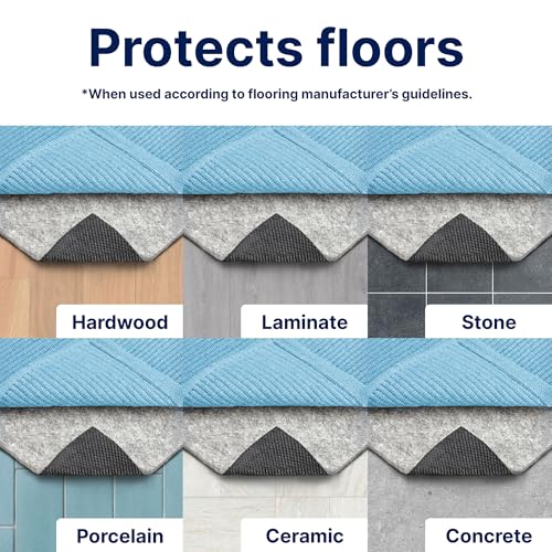 Image of RUGPADUSA - Dual Surface - 6'x9' - 1 /8 inch Thick - Felt + Rubber - Non-Slip Backing Rug Pad - Adds Low-Profile Comfort and Protection