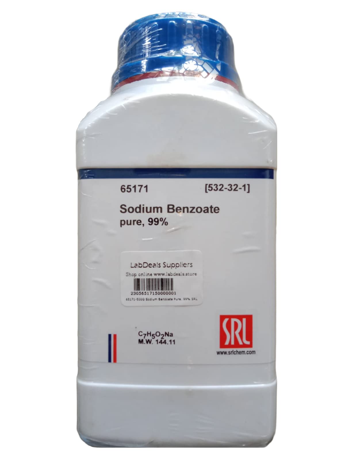 SRL Sodium Benzoate pure, 99%, 500Gm, CAS No 532-32-1, Molecular Formula : C7H5O2Na, Molecular Weight : 144.11, Storage : Room Temperature, Shelf Life : 60 Months for laboratory and industrial use (B0C657ZG3V) Amazon Price History, Amazon Price Tracker