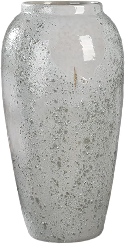 Vase Desktop Modern Simple Ceramic Ornaments Retro White Stoneware(W17xh35cm)