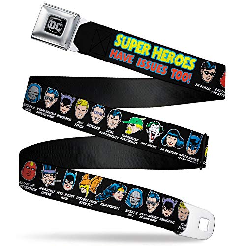 DC Comics Seatbelt Buckle Belt DC Originals Super Heroes Have Issues Too