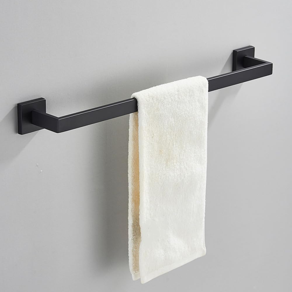 Czarne akcesoria łazienkowe Zestaw okuć ze stali nierdzewnej Uchwyt na papier toaletowy z haczykiem 40 cm Wieszak na ręczniki łazienkowe Montaż gwoździ, uchwyt na papier