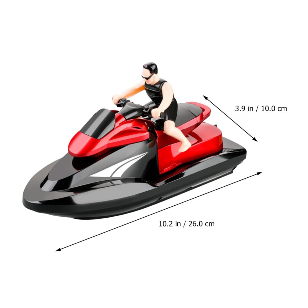 Barco RC Rápido 2, 4 GHz 1pieza Abs Rojo con 3.7v 500mah | Doble Motor, Control Inalámbrico, Formato Compacto, Juguete Teledirigido para Agua