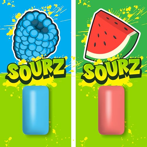 Image of PUR Jumbo Gum Sour Blue Raspberry, Watermelon Xylitol Gum 200 Count (10x20)