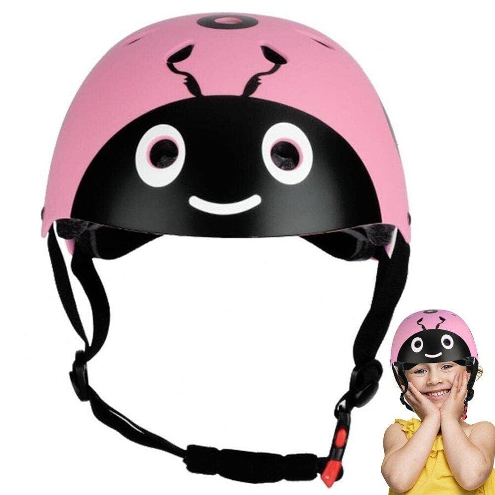 Toddler Bike Helmets Cute Ladybug Adjustable Helmet Safety Protection Gear for Cycling Skateboard Scooterfor Kids