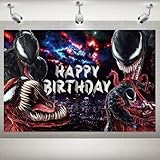Venom Birthday Party Supplies, Venom Party Supplies Birthday Backdrop For Children 5x3Ft Venom...