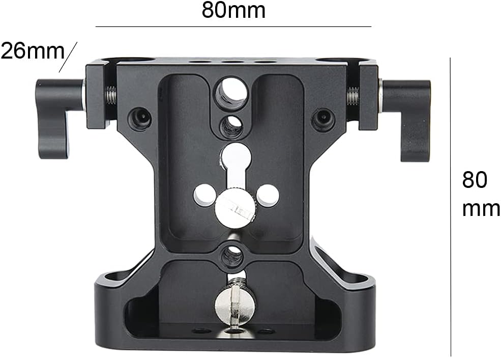 NICEYRIG Multipurpose Camera Base Plate with 15mm Rod Rail Clamp for DSLR Rig Support System - Image 5