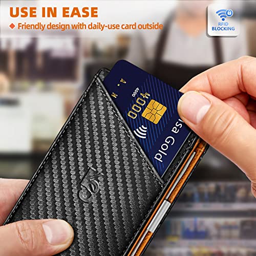 Ks Mens Wallet For Airtag Or Standard Use, Slim Front Pocket Wallet Money Clip 11 Cards Rfid Blocking,No Hole #TOP6
