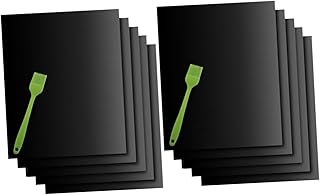 Housoutil 12 Pçs Esteira Para Grelhar Cobertor Para Cama Para Grelhar Lençóis Antiaderentes A Carvão Para Churrasco Tapete Para Grelhar Preto Antiaderente Tapete Para Grelhar Tapetes Para