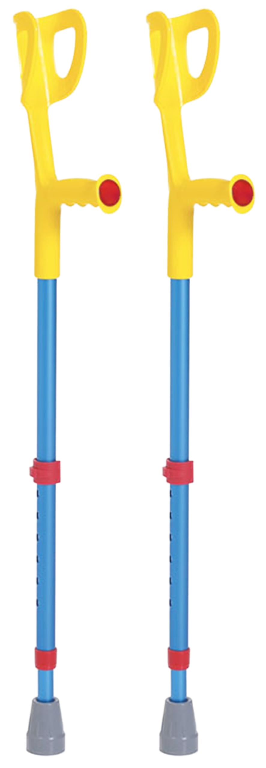 Muletas ortopédicas ajustables para adultos, de aluminio anodizado, soporte para antebrazo (azul, niño)