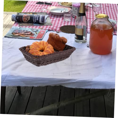 Cesta de pan tejida para mesas elegantes y desayunos en el porche 7