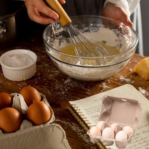 40 Pack Egg Cartons Bulk, 2x3 Style Reusable Empty Natural Paper Pulp Egg Cartons, Sturdy Design Egg Holder Containers for Fresh Chicken Eggs - Image 6