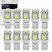 Safego T10 LED Ampoules de voiture lampe 194 168 2825 W5W 5 SMD 5050 Auto WEDGE BULBES BLANC Blanche ULTRA BRILLANT White LONGUE VIE Bulbe de remplacement pour caravane- voiture - Camion - Arrière 12V