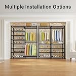 VIPEK S2 Heavy Duty Clothes Rack with Shoe Shelves Freestanding Clothing Rack with 6-Tier Shoe Rack, Double Hanging Rod, Adjustable Shelf, Walk in Closet Organizer Garment Rack, Black - Image 5