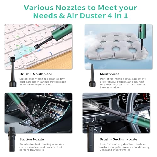 Image of 2026 Upgraded Handheld Vacuum Cordless 17000Pa Powerful Suction, Portable 4-in-1 Car Vacuum with LED Display&Light, 2H Fast Charge, Multi-Nozzles for Car Interior Home Cleaning