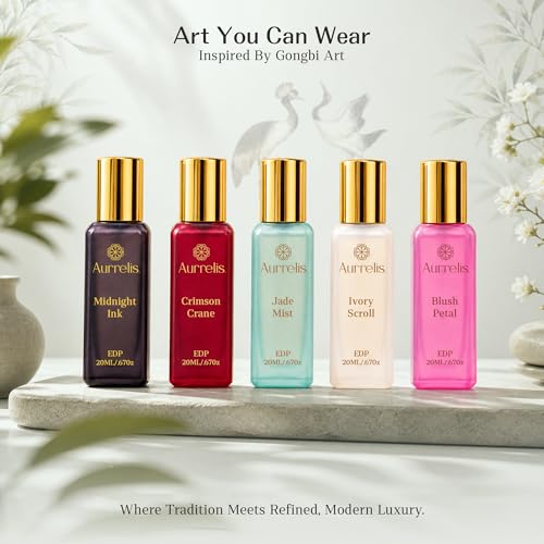 Image of Aurrelis Gongbi Collection Perfume Set (Pack of 5 x 20ml) | Luxury Mini Fragrance Gift Set for Men & Women | Long Lasting Premium Extrait De Parfum Combo (100ml)