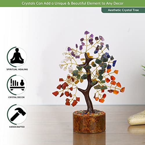NARIBABU Seven Chakra Crystal Tree for Positive Energy - Gem Tree Gifts for Women - Home Office Decor Good Luck Positive Energy Gifts