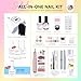 Saviland Gel Nail Polish Kit with U V Light: 27+3 Colors Nail Gel Polish Soak-Off U V Gel 180W Nail Lamp Base & Top Gel Electric Nail Drill Basic Nail Art Tools Manicure Kit for Nail Salon Home DIY