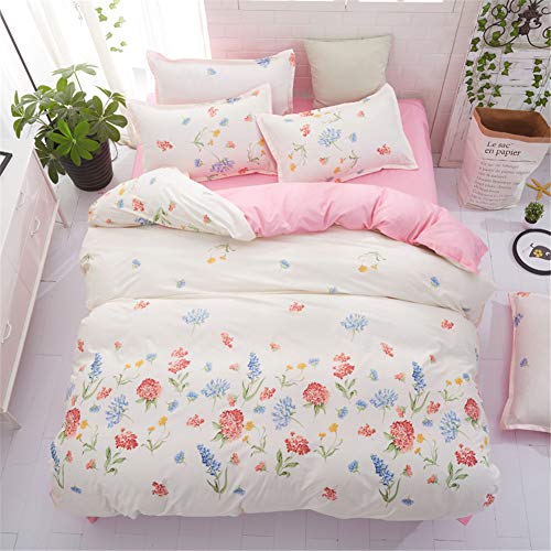 Housse de couette microfibre confortable et parure de lit 4 pièces douce - 2