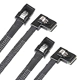 [2Pack] AdcAudx Mini-SAS to Mini-SAS Right-Angle Cable 2.6FT, SFF-8087 to SFF-8087 Right Angle...
