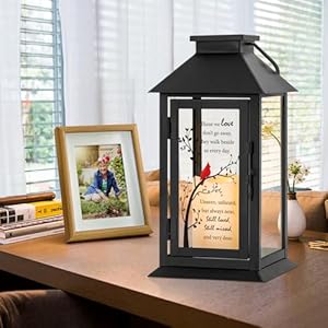 Memorial Lantern Bereavement Gifts in Memory of Loved One Memorial Gifts for Loss of Mother Loss of Father Remembrance Sympathy Gifts for Loss of Loved One with LED Candle and Remote